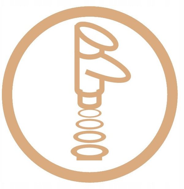 Invena Μπαταρία Νιπτήρα Neri Plus, Χάλκινη, BU-P1-014-L