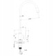 Μπαταρία κουζίνας Invena Ksanti Inox, inox/λευκό BZ-37-I02-L