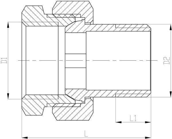 Invena Ορειχάλκινη ευθεία σύνδεση ORING ευθεία 1/2" - ZM-17-015