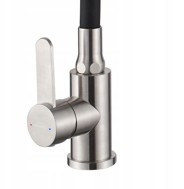 Μπαταρία κουζίνας Invena Dalis, inox/μαύρο BZ-64-043-L