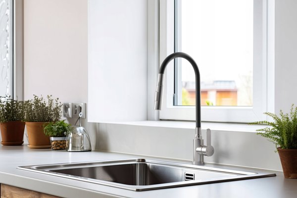 Μπαταρία κουζίνας Invena Dalis, inox/μαύρο BZ-64-043-L