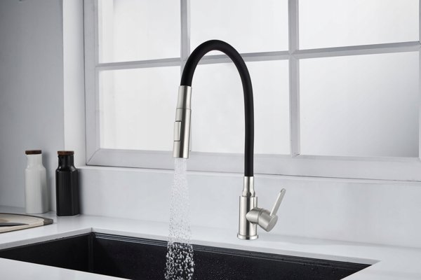 Μπαταρία κουζίνας Invena Dalis, inox/μαύρο BZ-64-043-L