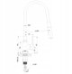 Μπαταρία κουζίνας Invena Dalis, inox/μαύρο BZ-64-043-L