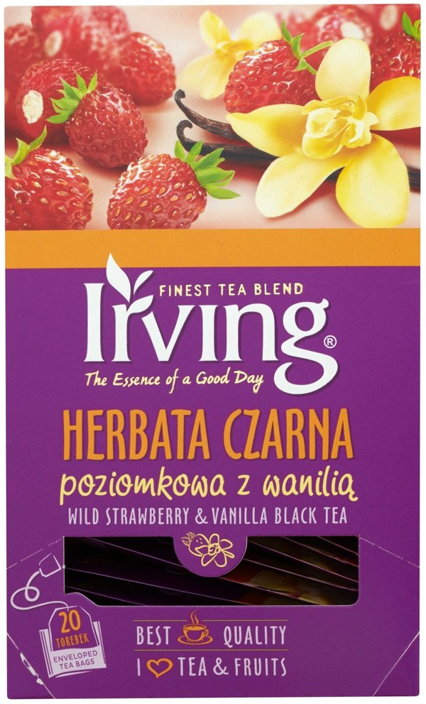 Irving Μαύρο Τσάι Φράουλα με Βανίλια 20 φακελάκια (1,5 ml x 20) 970379