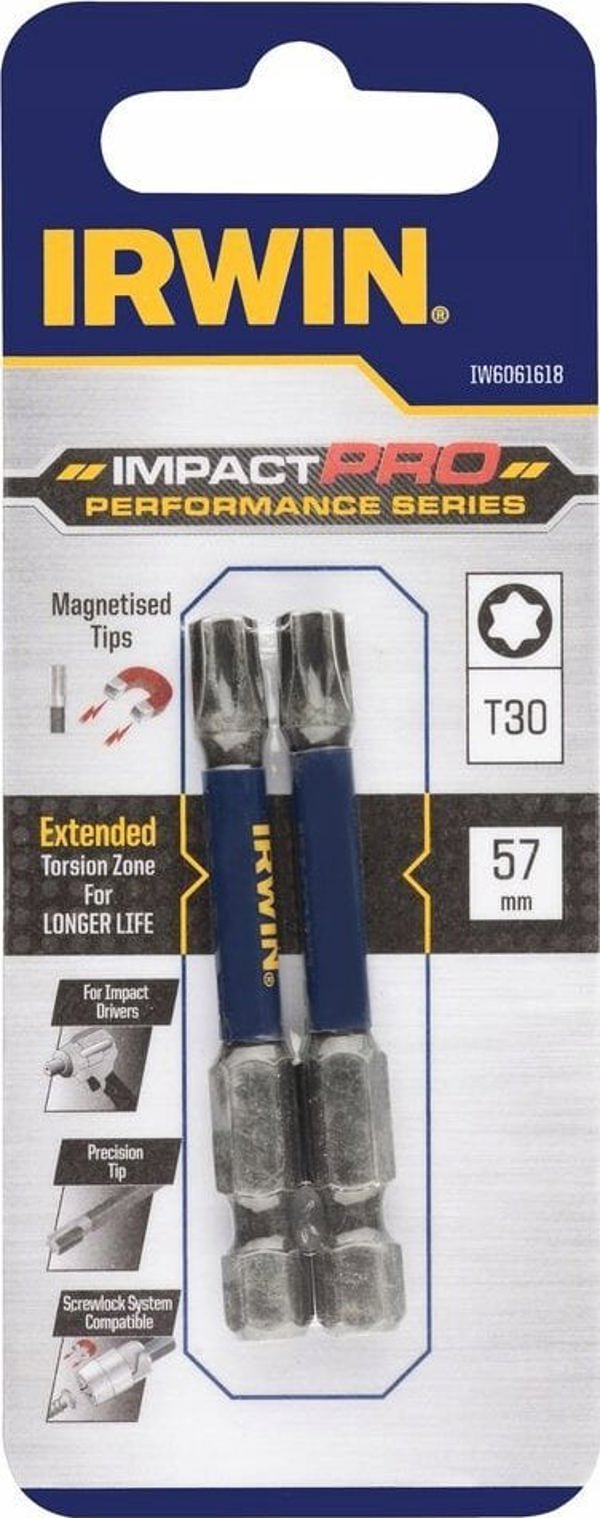 Ακροφύσιο περιστροφής Irwin Tools "IRWIN" T30 57mm, 2 τεμ.