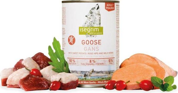 Isegrim Υγρή Τροφή Σκύλου Adult Prairie Goose με Χήνα, Γλυκοπατάτα & Βότανα, 400g