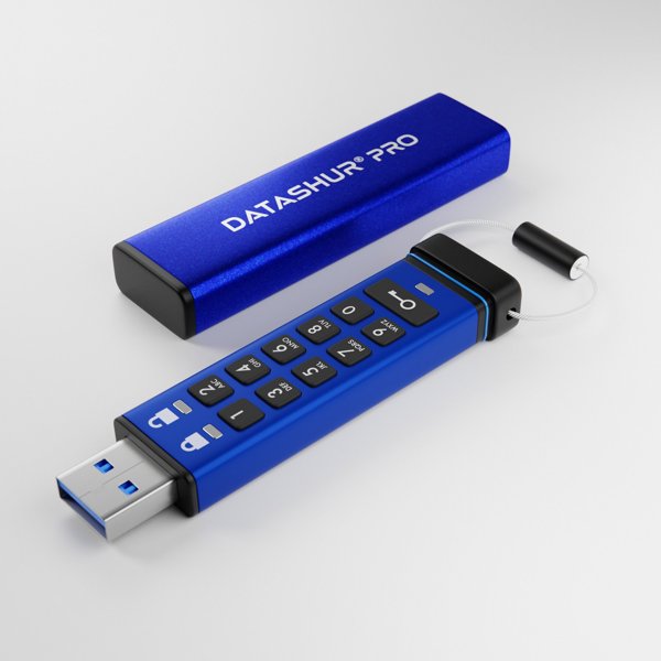 iStorage datAshur Pro USB3 256GB USB μνήμη USB Τύπου-A 3.2 Gen 1 (3.1 Gen 1) Μπλε