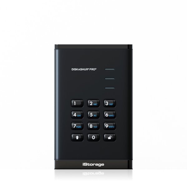 iStorage diskAshur PRO3 SSD 4 TB USB Type-A / USB Type-C 3.2 Gen 1 (3.1 Gen 1) Czarny