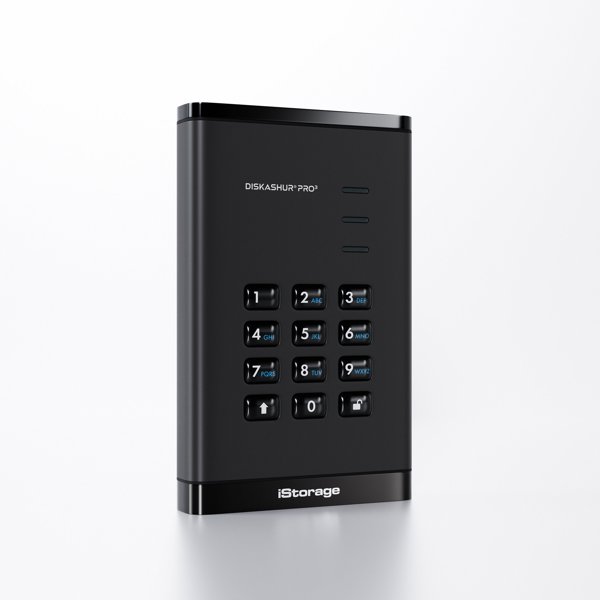 iStorage diskAshur PRO3 SSD 4 TB USB Type-A / USB Type-C 3.2 Gen 1 (3.1 Gen 1) Czarny