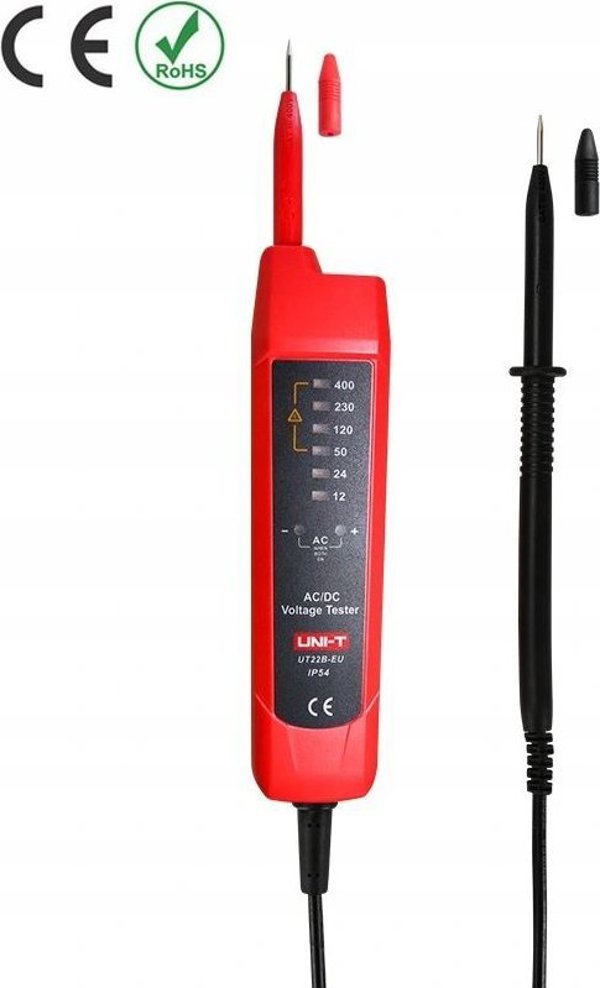 Itampos testeris,  auto  AC/DC, CAT III 400V, 6V-400V, IP54, UNI-T