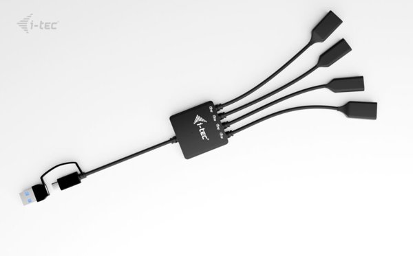 I-TEC USB-C/USB-A Hub 4 Θυρών, 2x USB-C & 2x USB-A 3.2 Gen 1, Αντάπτορας για Laptop & PC