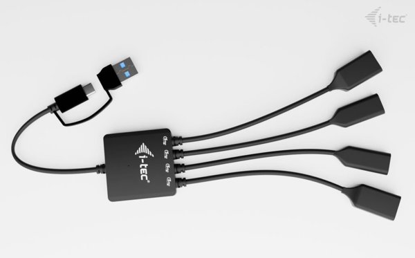 I-TEC USB-C/USB-A Hub 4 Θυρών, 2x USB-C & 2x USB-A 3.2 Gen 1, Αντάπτορας για Laptop & PC