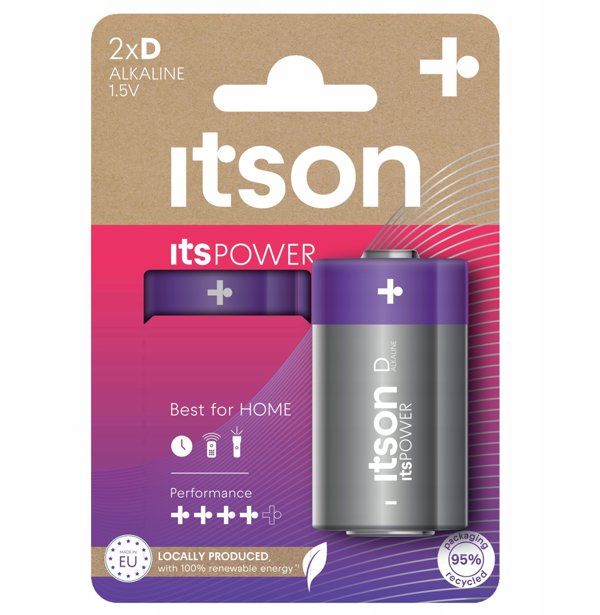 μπαταρία itson itsPOWER Αλκαλική LR20IPO/2CP