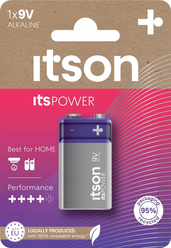 μπαταρία itsPOWER Αλκαλική 6LR61IPO/1CP 9V