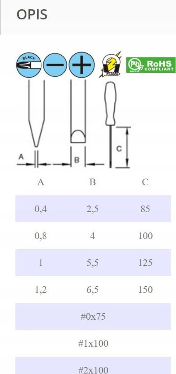 Μονωμένο σετ κατσαβιδιών VDE 1000 V (7 τεμ.), 8PK-8100E Pro'sKit