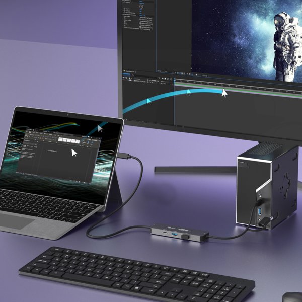 j5create JCH462-N USB 3.2 Gen 1 (3.1 Gen 1) Type-A + Type-C 5000 Mbit/s Γκρι