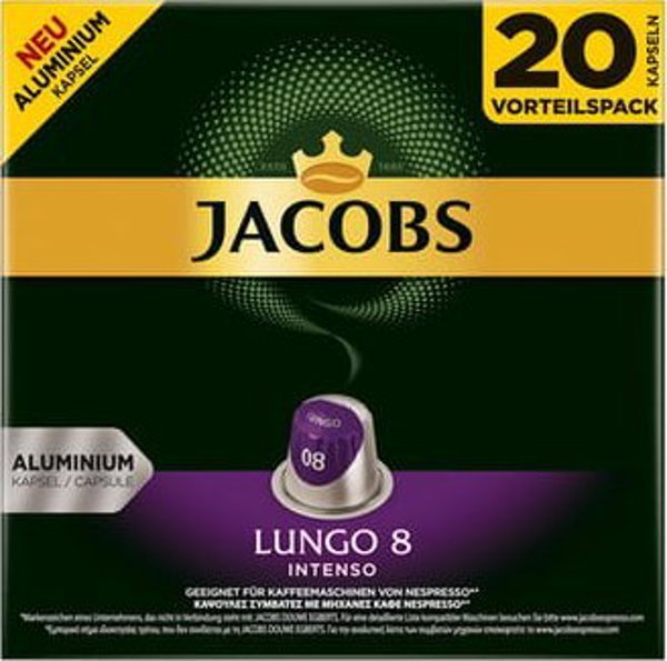 Jacobs Jacobs Lungo Intenso 8 Καυα μιελωνα γ καψουλακχες 20 στη, 104 γ