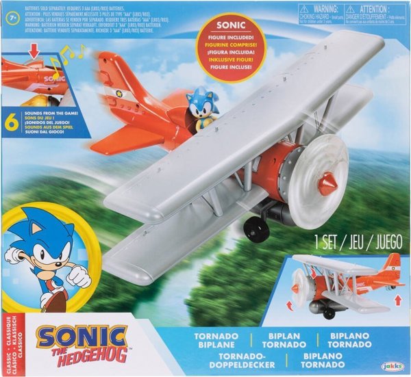 Jakks SONIC plane Tornado Biplane with Sonic figure