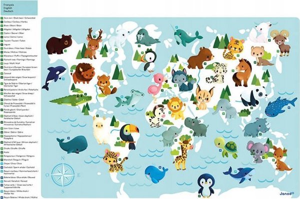 Παζλ Janod Janod Little Animals με 40 μαγνήτες 13229116 3700217354688