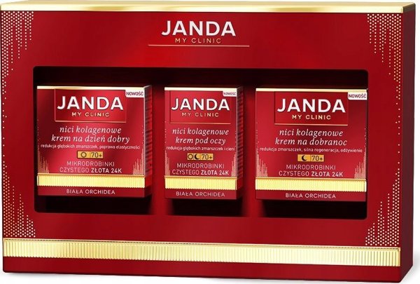 Janda JANDA My Clinic Σετ δώρου Κλωστές Κολλαγόνου 70+ (κρέμα για καλημέρα + κρέμα για καληνύχτα + κρέμα για τα μάτια)