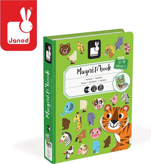 Janod Magnetibook Μαγνητικό Παζλ Ζώα