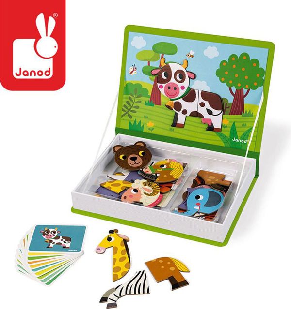 Janod Magnetibook Μαγνητικό Παζλ Ζώα