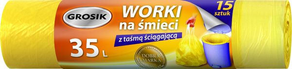 Jan Niezbędny Σακούλες Απορριμμάτων με Κορδόνι, 35L, 15 Τεμάχια