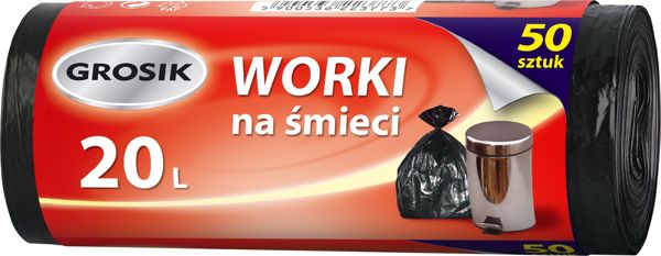 JAN Νιεζμπένι Σαράντης Jan Νιεζμπένι Γκρόσικ Σακούλες απορριμμάτων 20L 1op-50τεμ