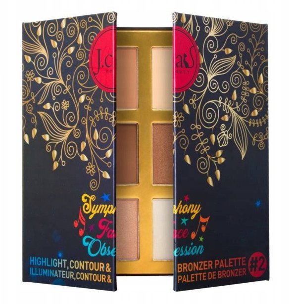 J.CAT BEAUTY_Symphony Face Obsession παλέτα για το περίγραμμα προσώπου 102 Medium / Dark 27,5g