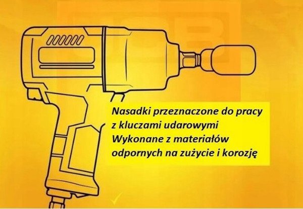 JCB Καρυδάκι Κρούσης 3/4" 19mm, 6-γωνιακό, Υψηλής Αντοχής