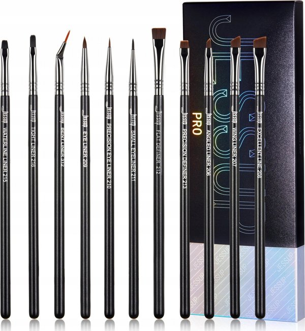 Σετ έντεκα πινέλων μακιγιάζ ματιών JESSUP_Pro Makeup Eyeliner Brush T324