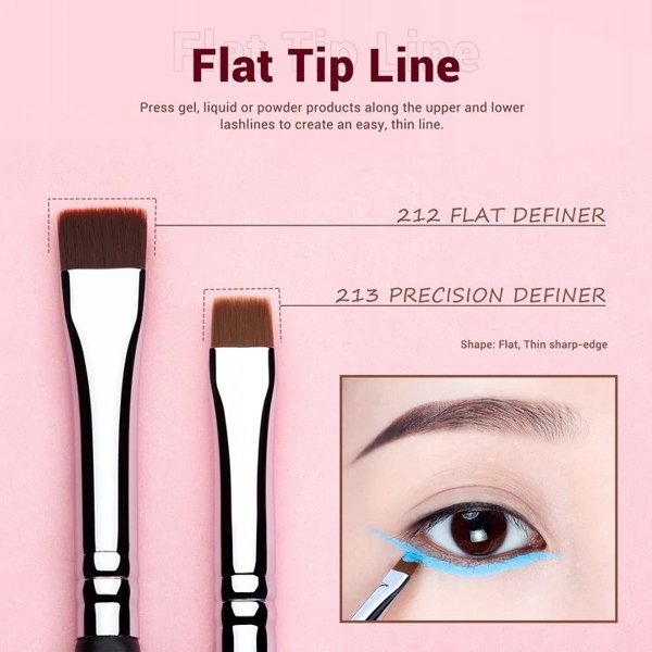 Σετ έντεκα πινέλων μακιγιάζ ματιών JESSUP_Pro Makeup Eyeliner Brush T324