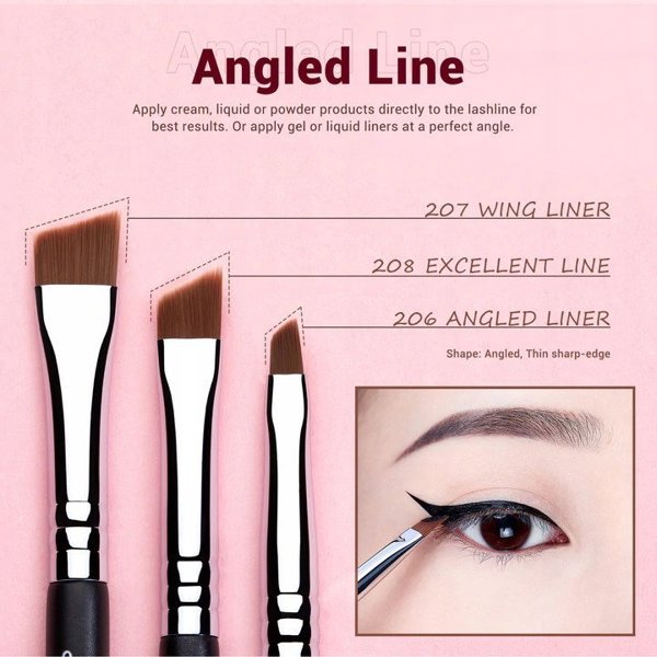 Σετ έντεκα πινέλων μακιγιάζ ματιών JESSUP_Pro Makeup Eyeliner Brush T324