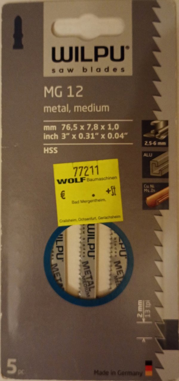 Πριονόλαμες Σέγας MG12 T118B (5 τεμ.)