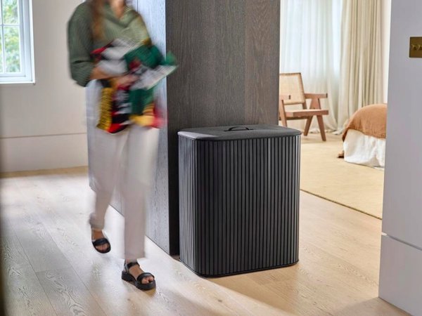 JJ-Laundry basket 90l bamboo black Tota Twin Luxe