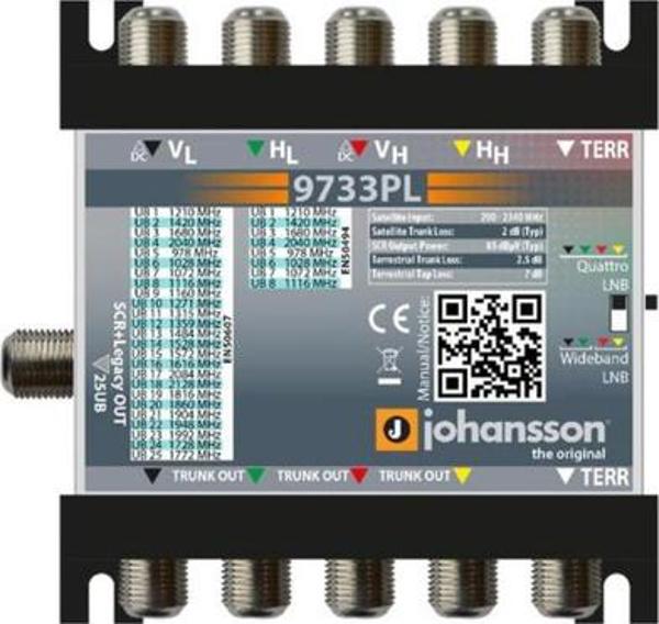 Johansson Multiswitch Unicable II Johansson 9733PL έκδοση 2 - 5/1 dCSS/dSCR