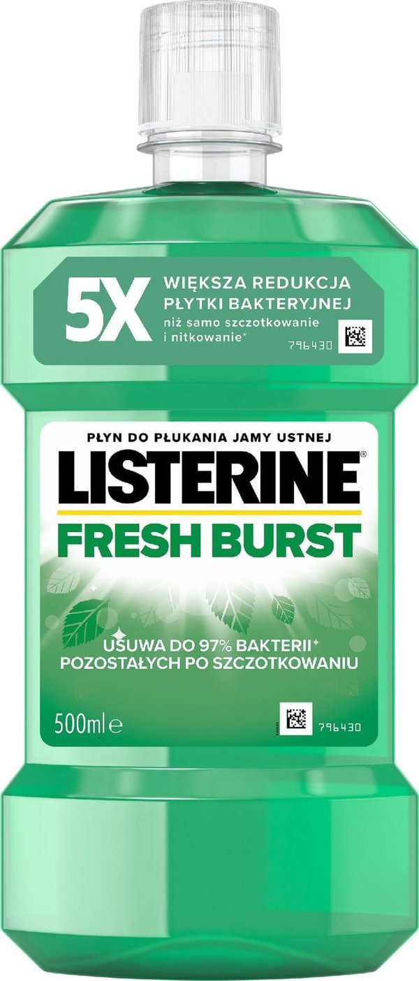 Listerine Στοματικό Διάλυμα Fresh Burst, Αντισηπτικό για Καθημερινή Στοματική Υγιεινή, 500ml