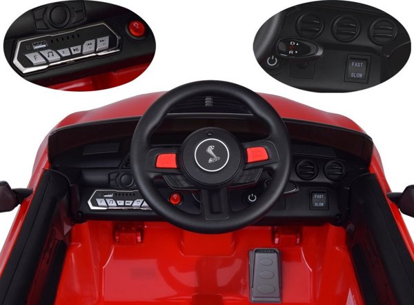 Jokomisiada Αυτοκίνητο με μπαταρία Ford Mustang Shelby GT500 για παιδί ραδιόφωνο PA0306 CZ