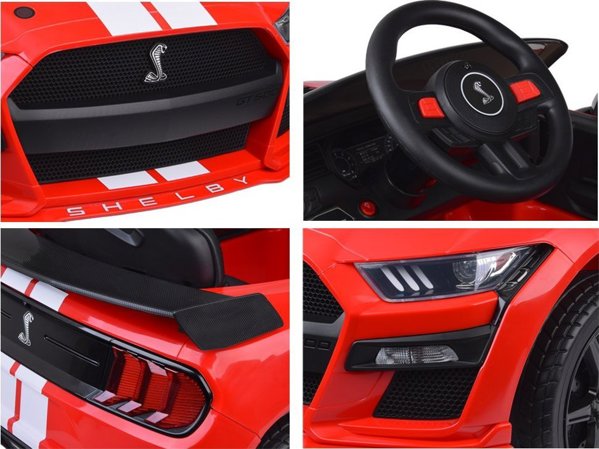 Jokomisiada Αυτοκίνητο με μπαταρία Ford Mustang Shelby GT500 για παιδί ραδιόφωνο PA0306 CZ