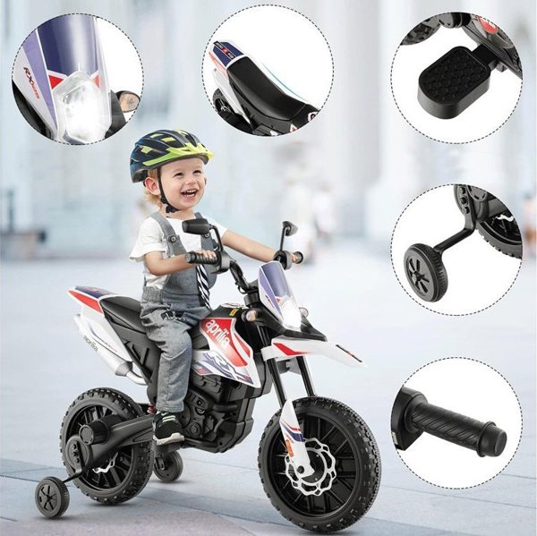 Jokomisiada Μοτοσικλέτα για παιδιά cross APRILIA RX125 με μπαταρία PA0302