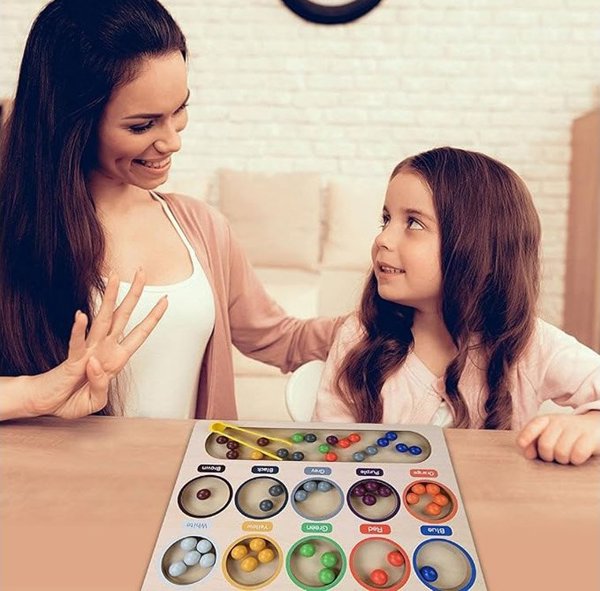 Jokomisiada Πολύχρωμες Μπάλες Παζλ Montessori Μωσαϊκό Ταξινόμηση εκμάθηση χρωμάτων ZA5329