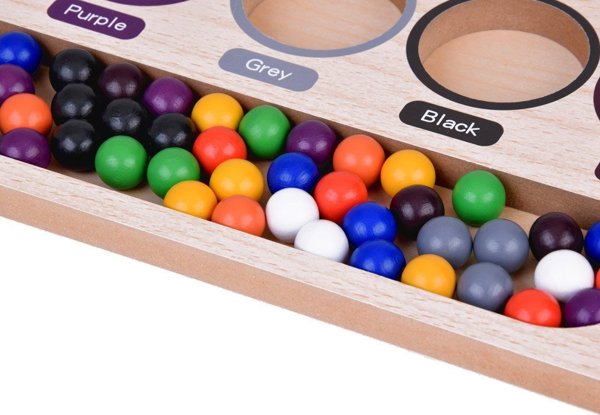 Jokomisiada Πολύχρωμες Μπάλες Παζλ Montessori Μωσαϊκό Ταξινόμηση εκμάθηση χρωμάτων ZA5329