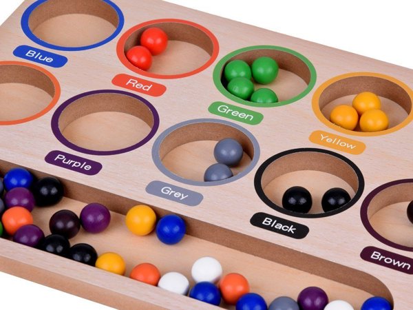 Jokomisiada Πολύχρωμες Μπάλες Παζλ Montessori Μωσαϊκό Ταξινόμηση εκμάθηση χρωμάτων ZA5329