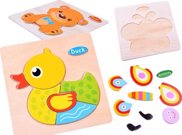Jokomisiada Ξύλινο παζλ με ζωάκια Puzzle ZA2528