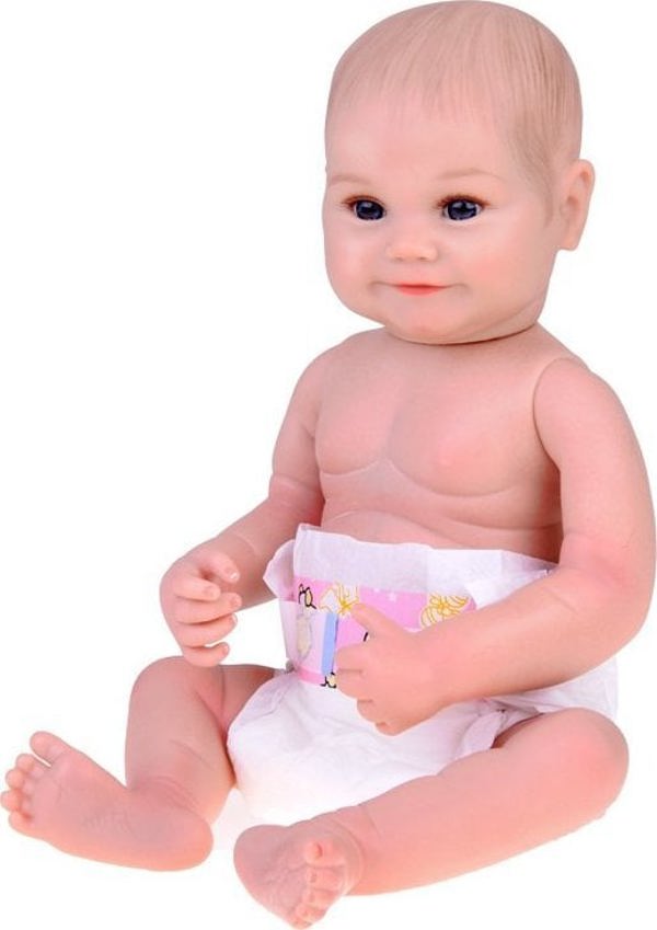 Jokomisiada Αξιολάτρευτο μαλακό μωρό κουκλάκι 50 cm, ρεαλιστικό + μπουκάλι pampers ZA5359 14207841 5905258536255