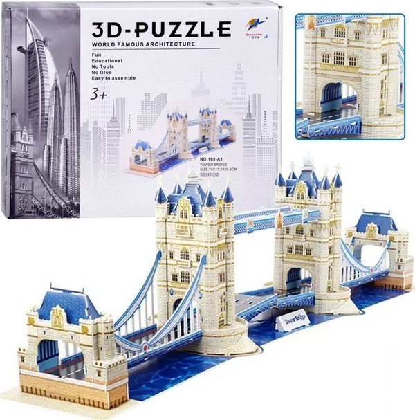 Jokomisiada Παζλ 3D Tower Bridge 120-στοιχεία Χωρικό παζλ Λονδίνο ZA5399