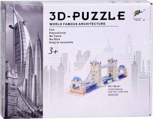 Jokomisiada Παζλ 3D Tower Bridge 120-στοιχεία Χωρικό παζλ Λονδίνο ZA5399