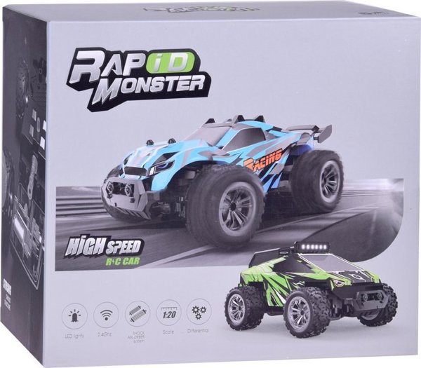 Jokomisiada Τηλεκατευθυνόμενο αυτοκίνητο RAPID MONSTER με τηλεχειριστήριο + φωτισμός RC0682
