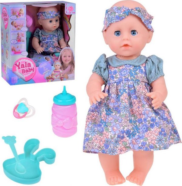 Jokomisiada Set Rubber Baby Doll + αξεσουάρ + ποτά + κατούρημα + κινεί τα μάτια ZA5154 14207828 5905258532240
