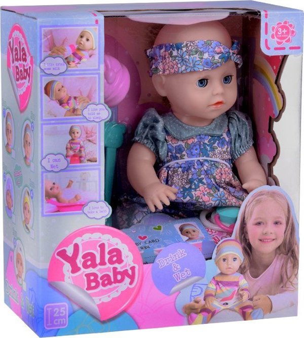 Jokomisiada Set Rubber Baby Doll + αξεσουάρ + ποτά + κατούρημα + κινεί τα μάτια ZA5154 14207828 5905258532240